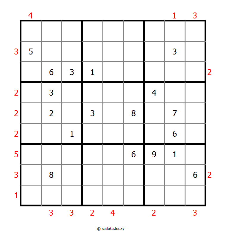 摩天大楼数独 #48514