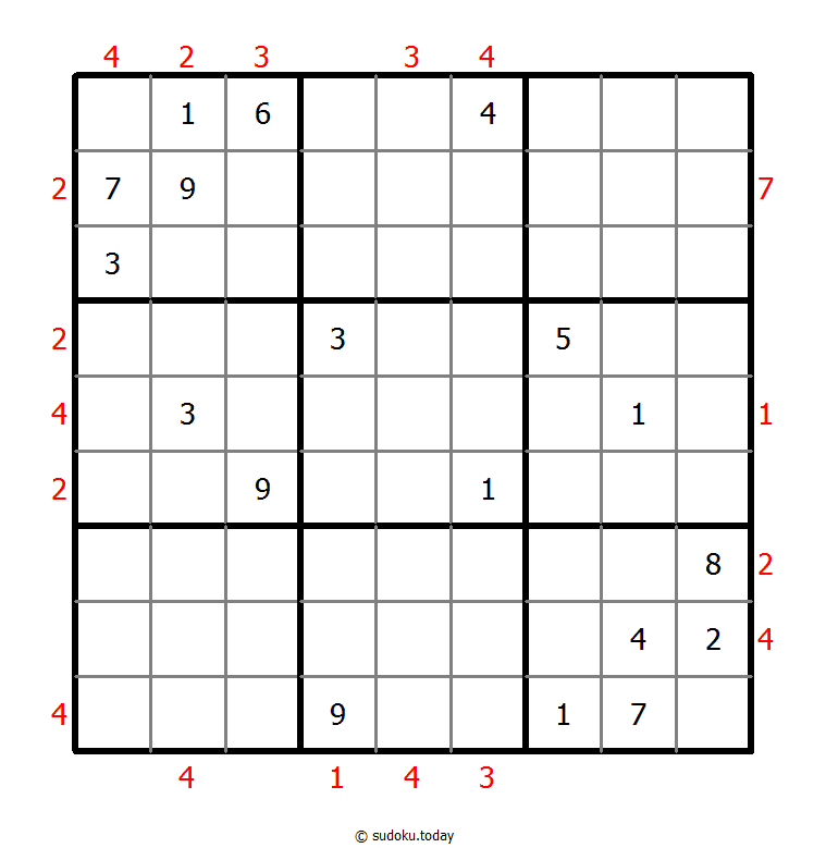 摩天大楼数独 #48516