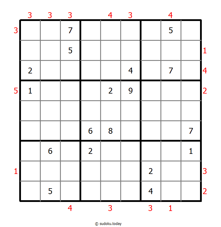 摩天大楼数独 #48519