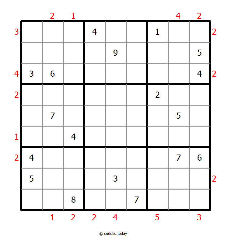 摩天大楼数独 #48522