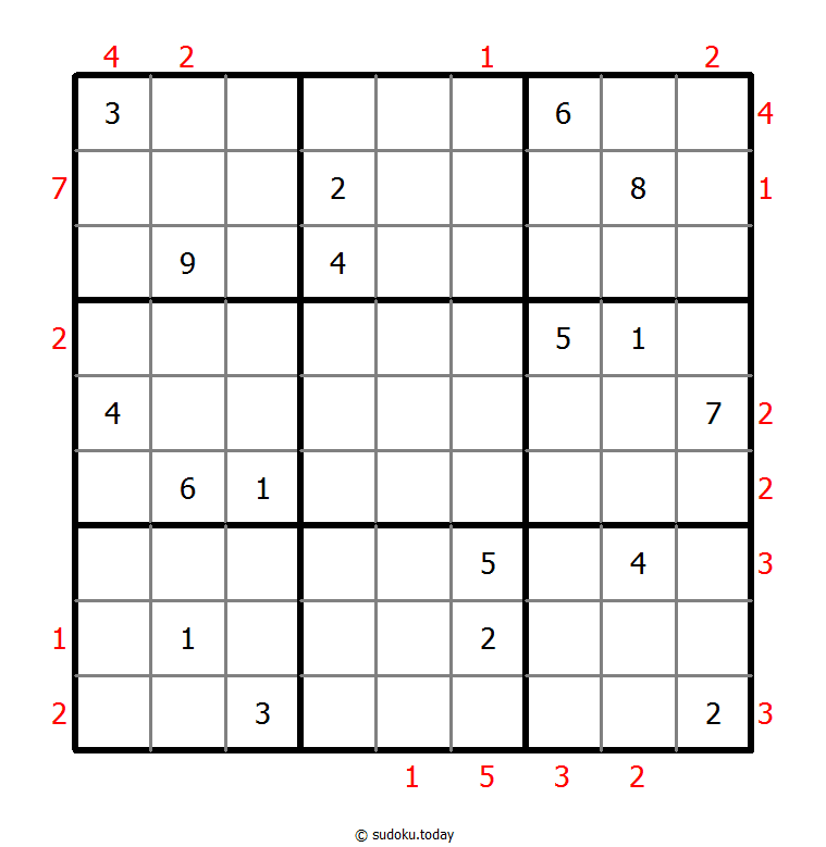 摩天大楼数独 #48524