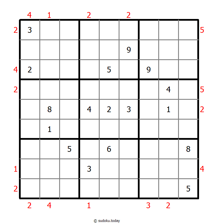 摩天大楼数独 #48530