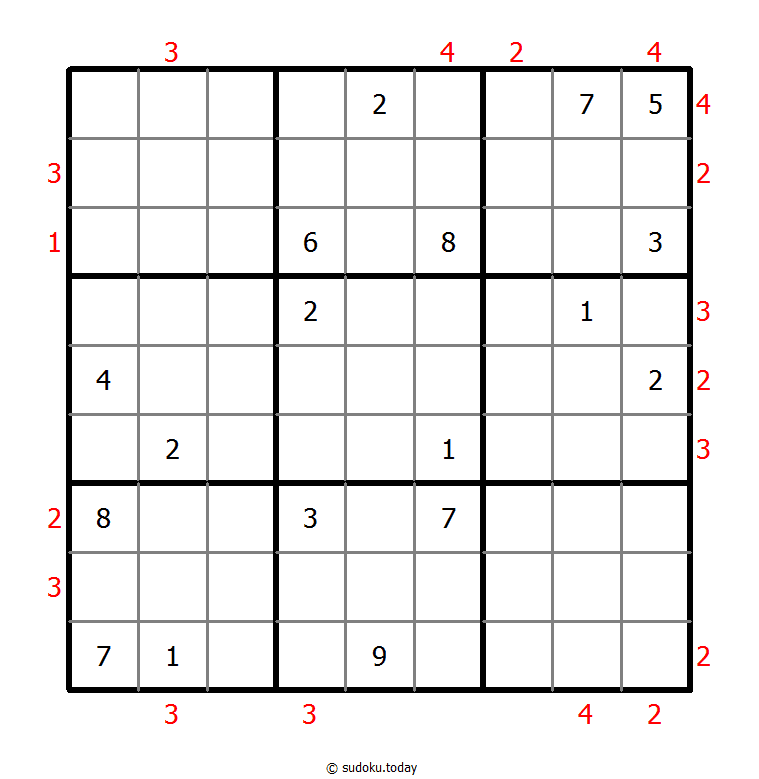 摩天大楼数独 #48531