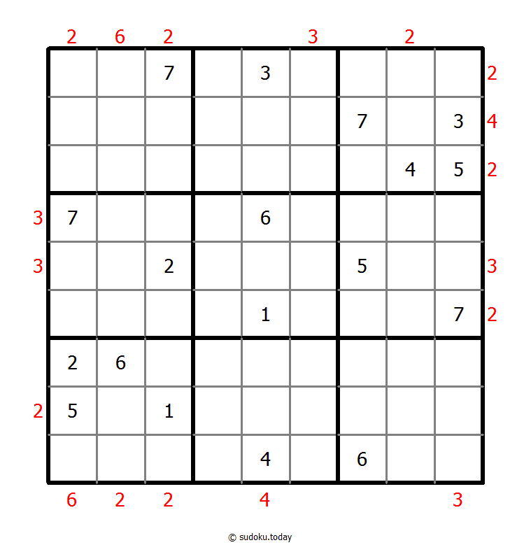 摩天大楼数独 #48533