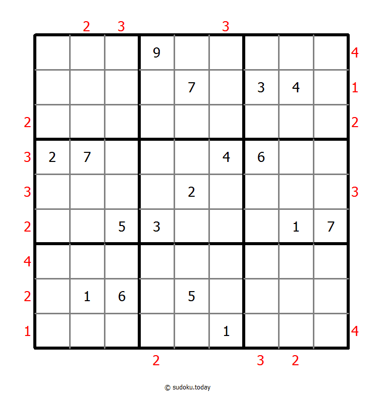 摩天大楼数独 #48539