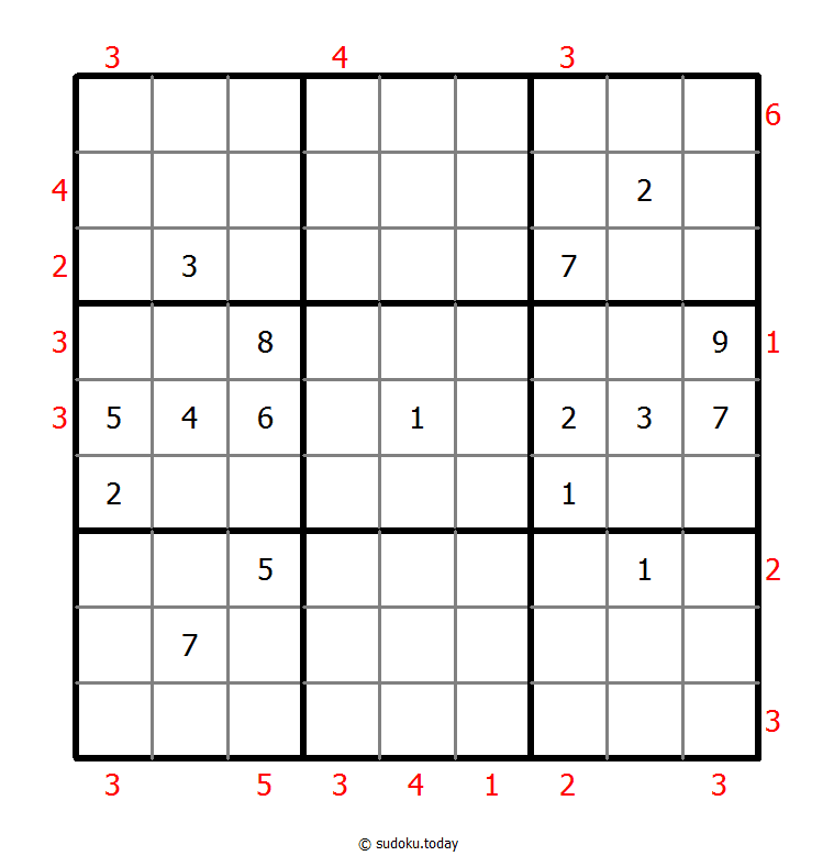 摩天大楼数独 #48543