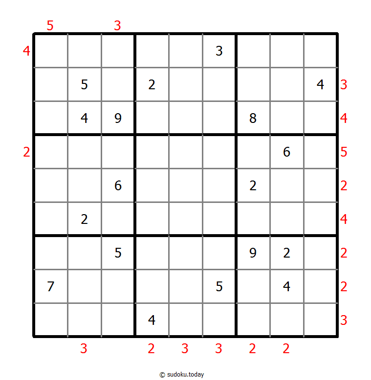 摩天大楼数独 #48547