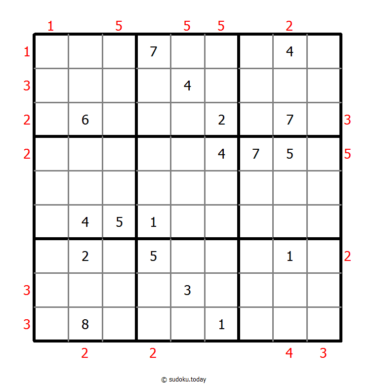 摩天大楼数独 #48549