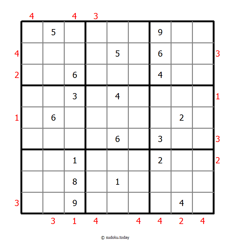 摩天大楼数独 #48550