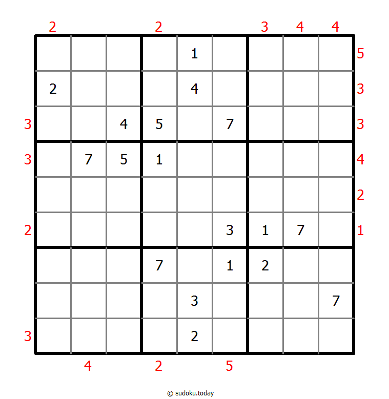 摩天大楼数独 #48553