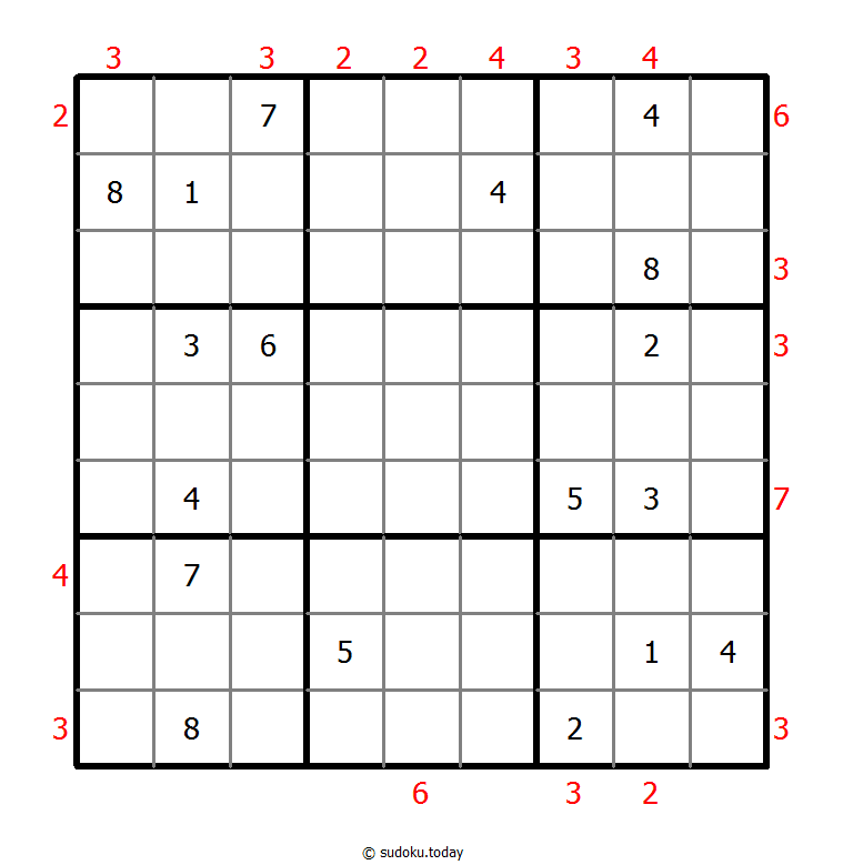 摩天大楼数独 #48558