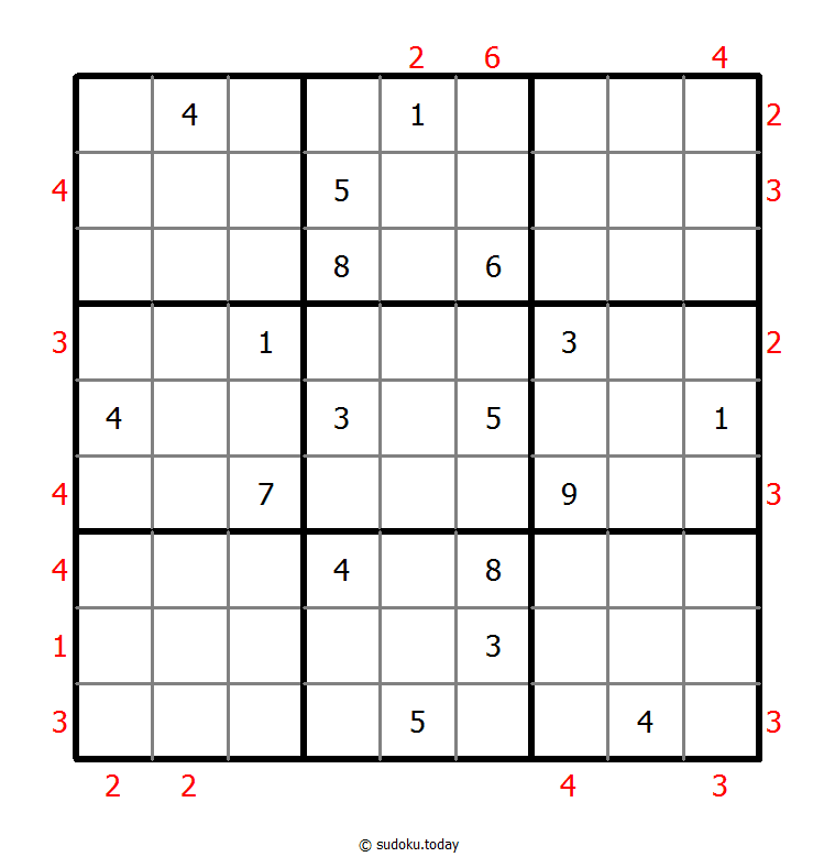 摩天大楼数独 #48560