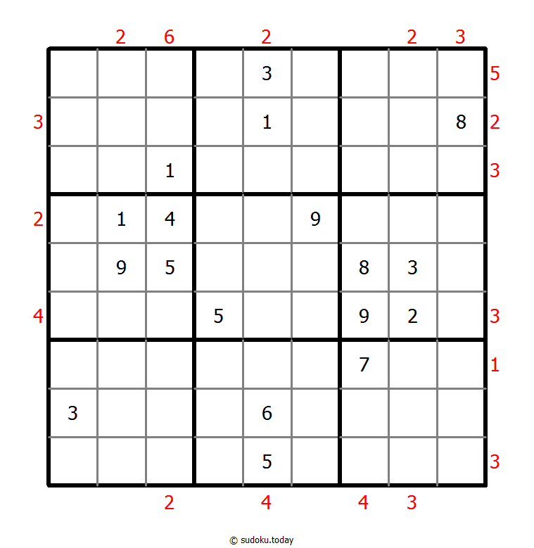 摩天大楼数独 #48565