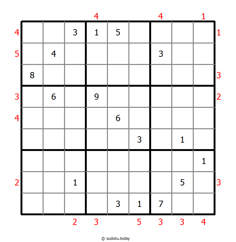摩天大楼数独 #48567