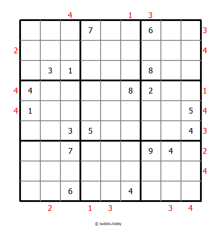 摩天大楼数独 #48573