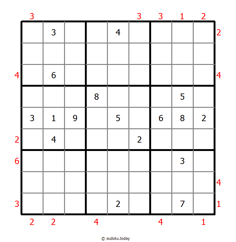 摩天大楼数独 #48574