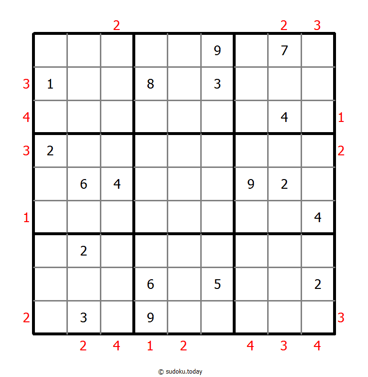 摩天大楼数独 #48576
