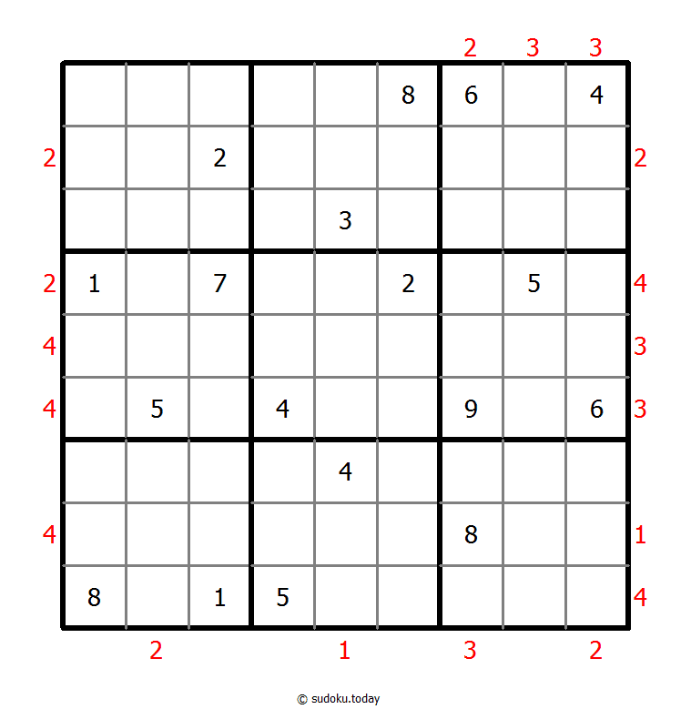 摩天大楼数独 #48577