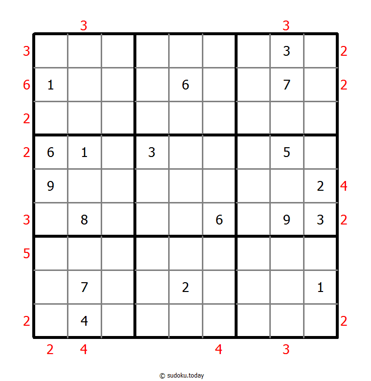 摩天大楼数独 #48578