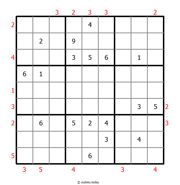摩天大楼数独 #48581