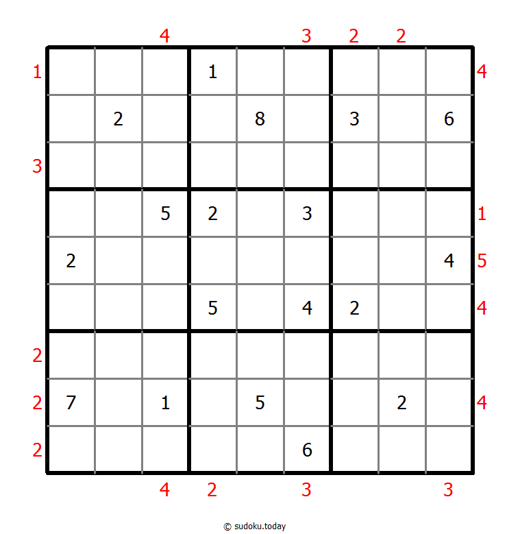 摩天大楼数独 #48586