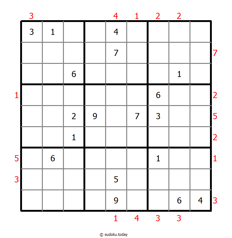 摩天大楼数独 #48591