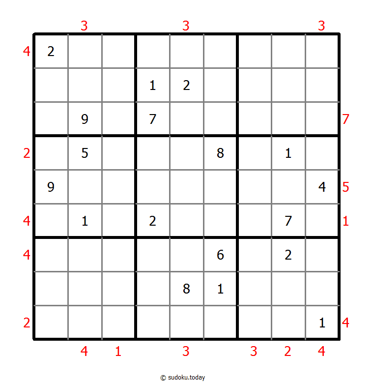 摩天大楼数独 #48595