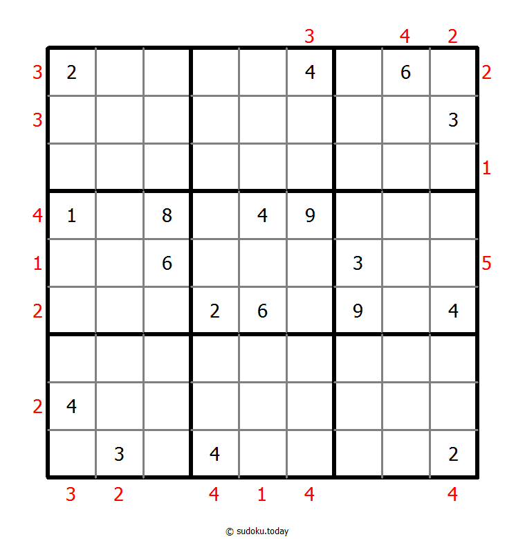 摩天大楼数独 #48599