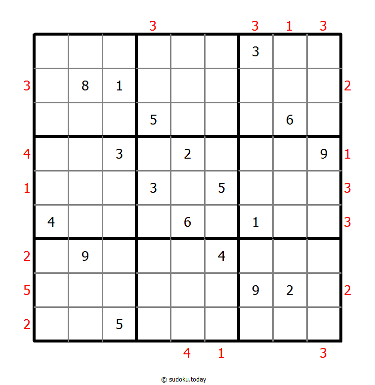 摩天大楼数独 #48606