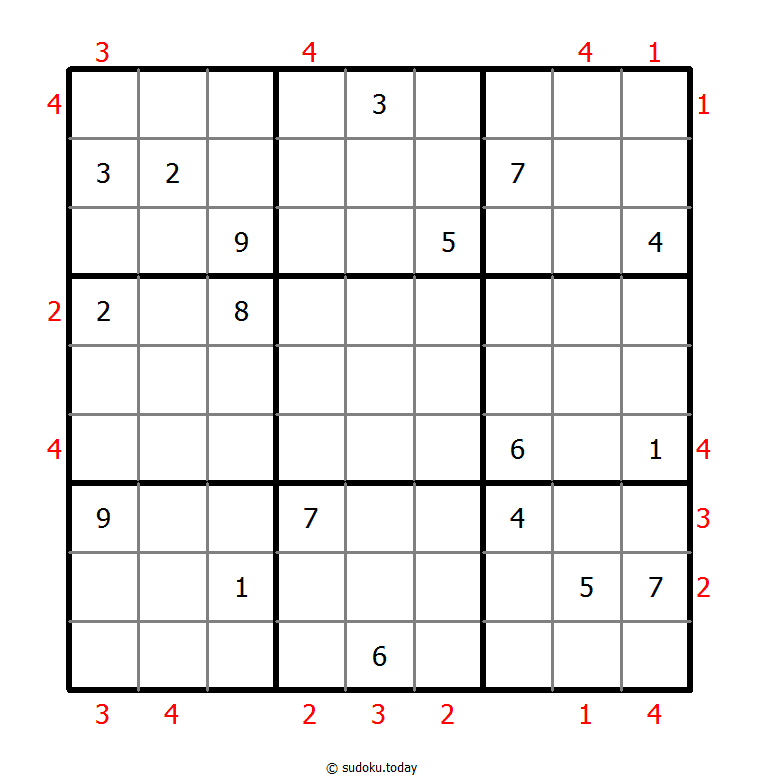 摩天大楼数独 #48611