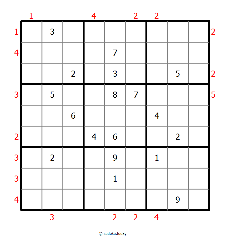 摩天大楼数独 #48615