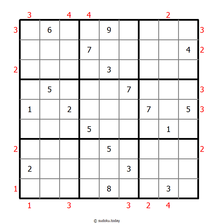 摩天大楼数独 #48617