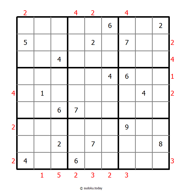 摩天大楼数独 #48622