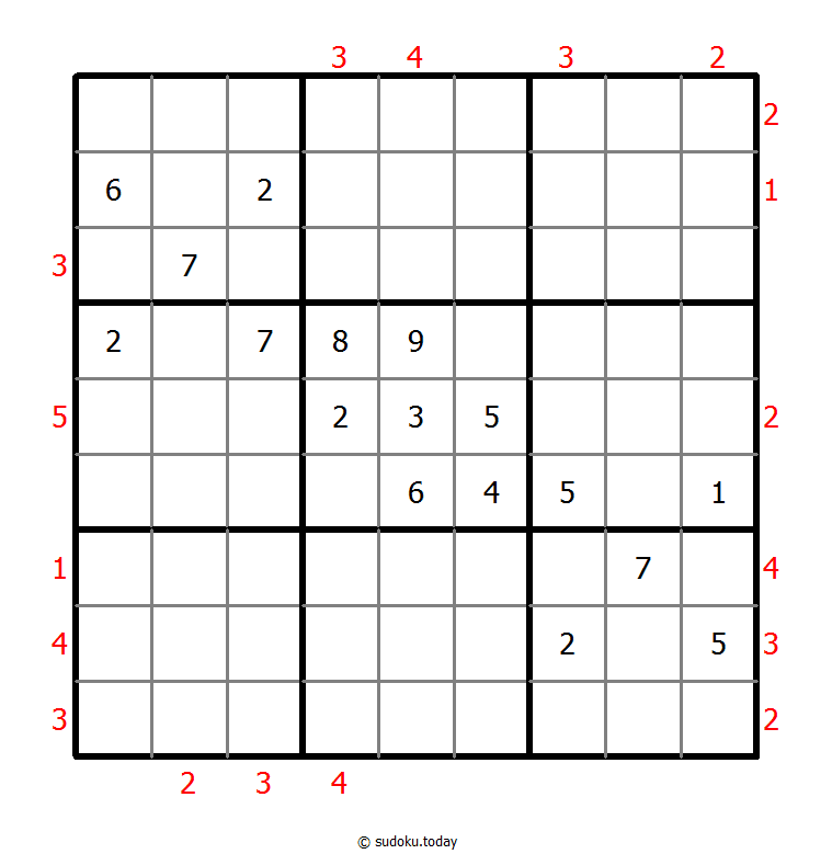 摩天大楼数独 #48636