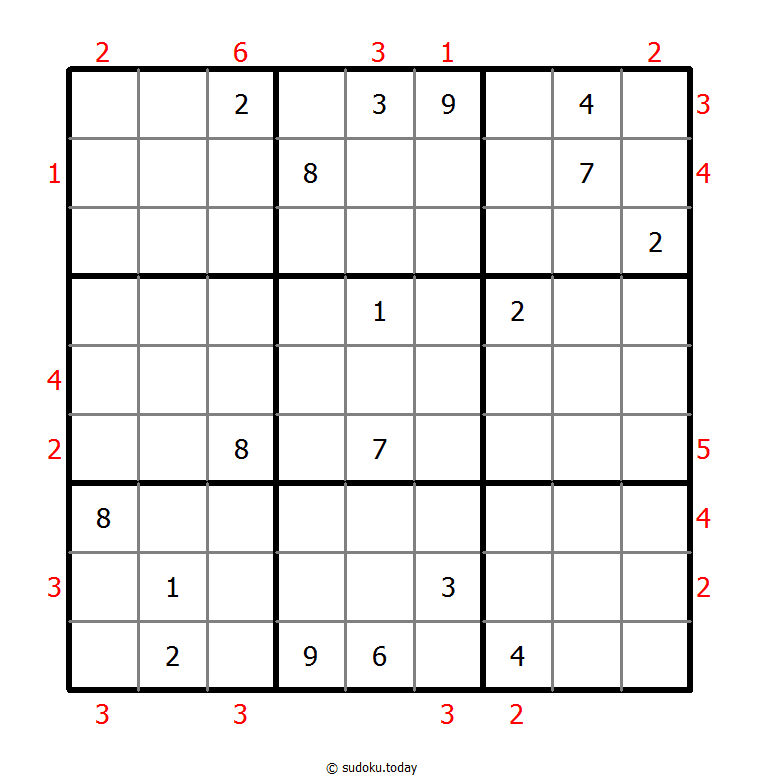 摩天大楼数独 #48642