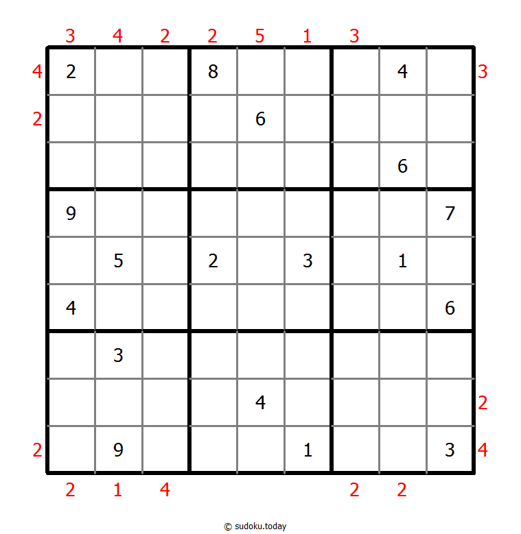 摩天大楼数独 #48649