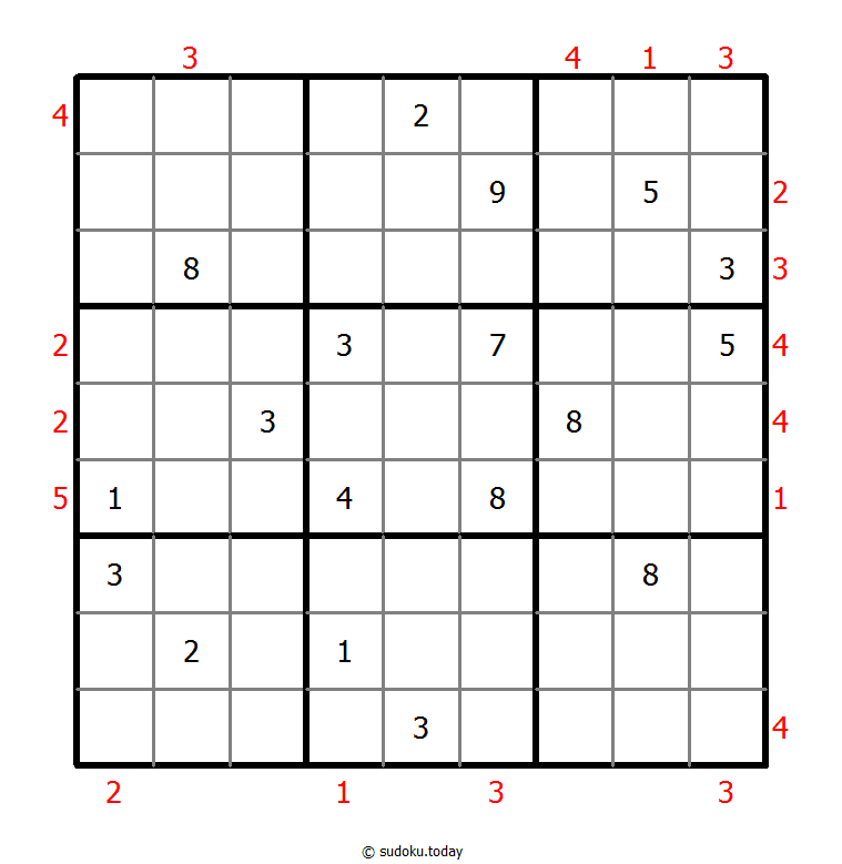 摩天大楼数独 #48652