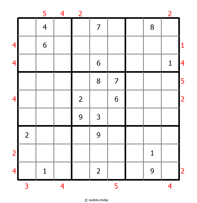 摩天大楼数独 #48654