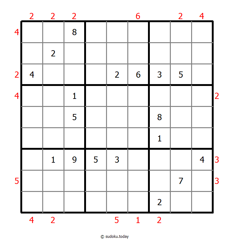 摩天大楼数独 #48657