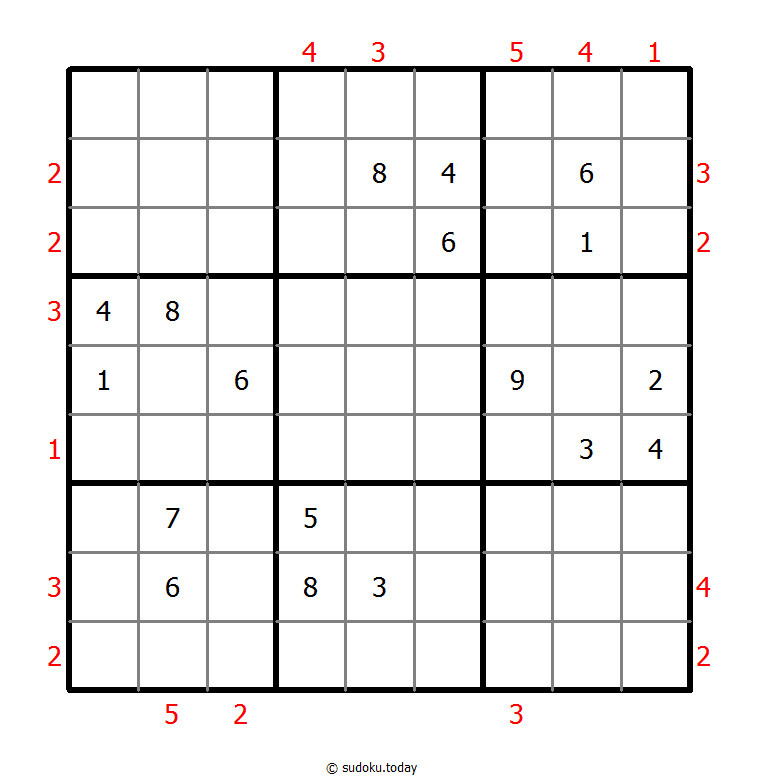 摩天大楼数独 #48671