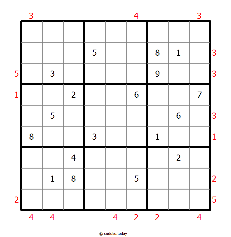 摩天大楼数独 #48673