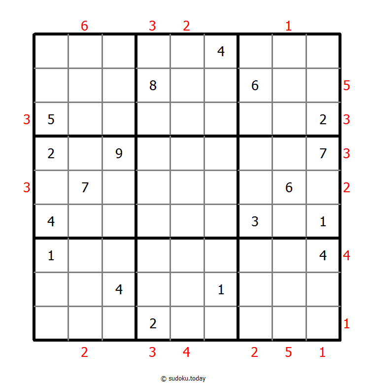 摩天大楼数独 #48677
