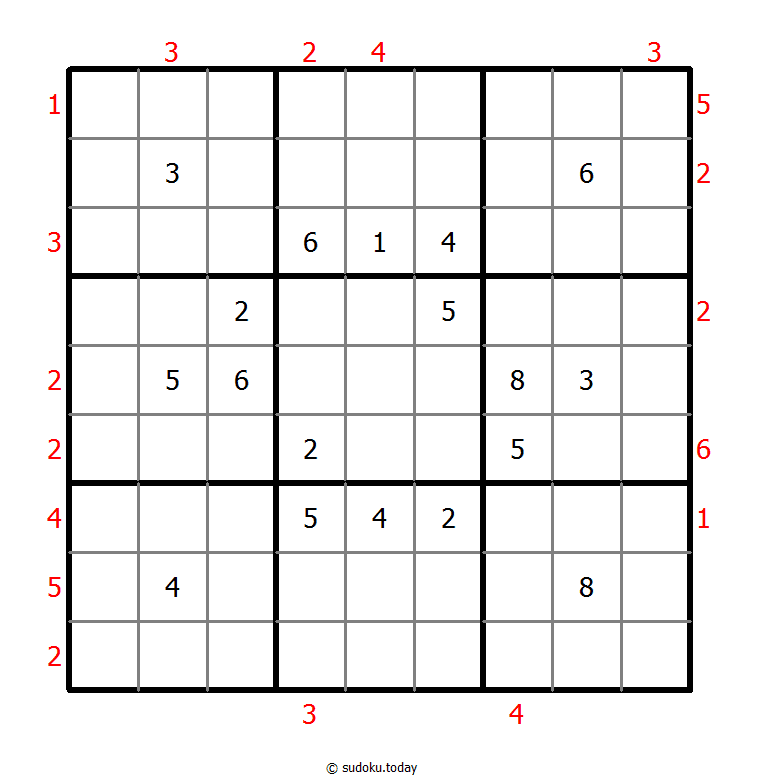摩天大楼数独 #48684