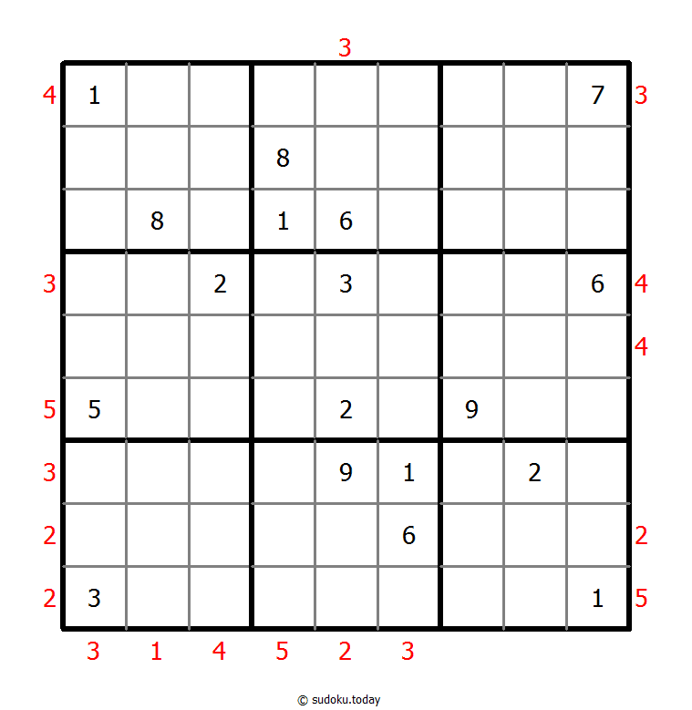 摩天大楼数独 #48693