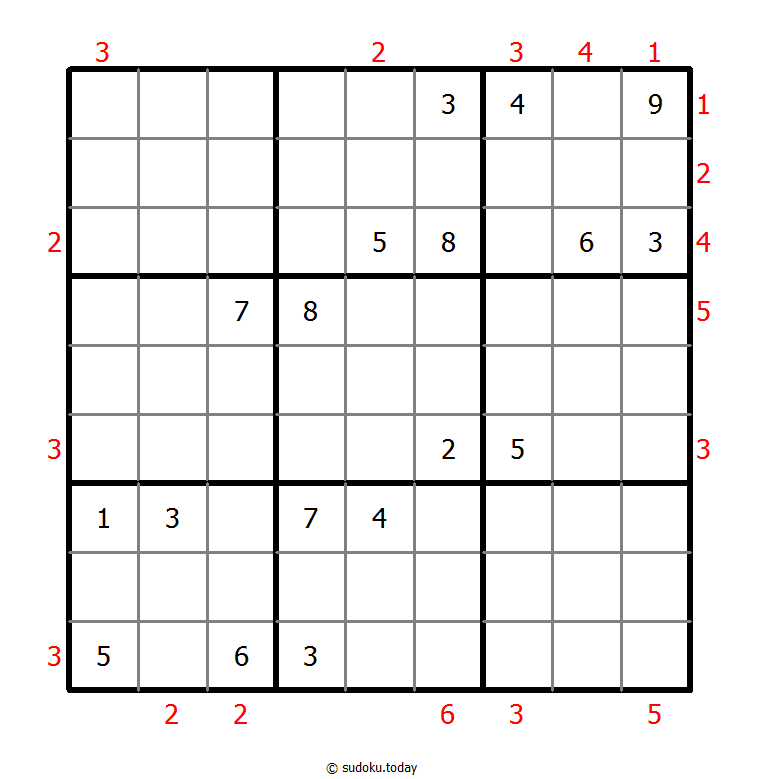 摩天大楼数独 #48709