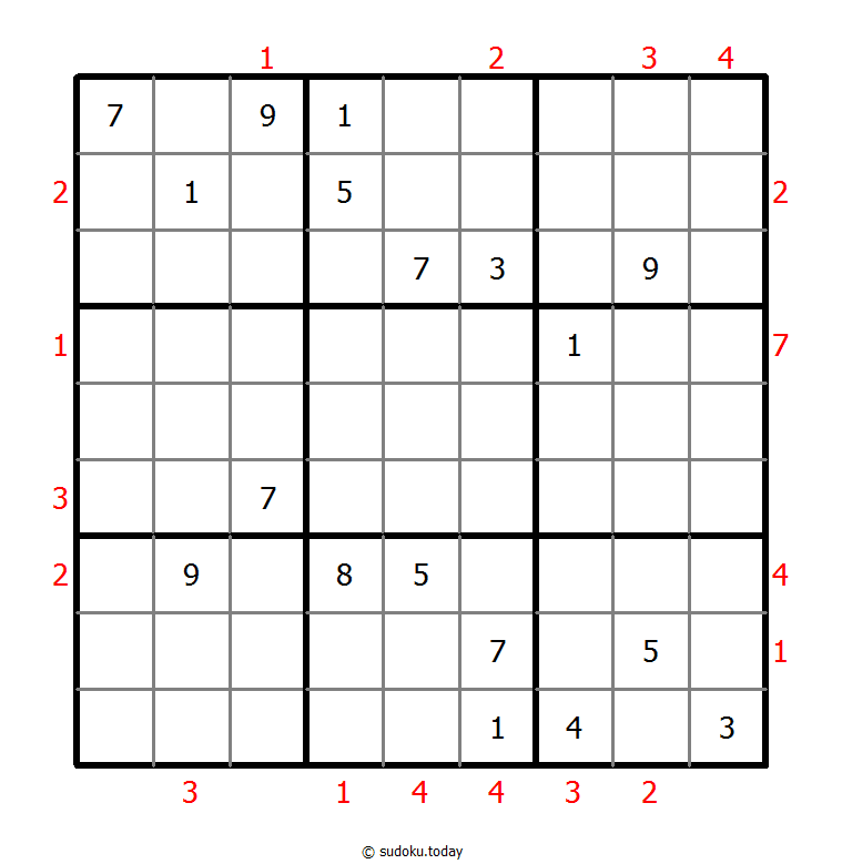 摩天大楼数独 #48712