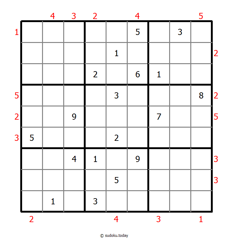 摩天大楼数独 #48713