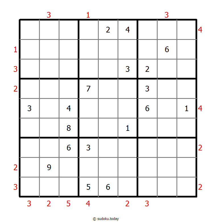 摩天大楼数独 #48719