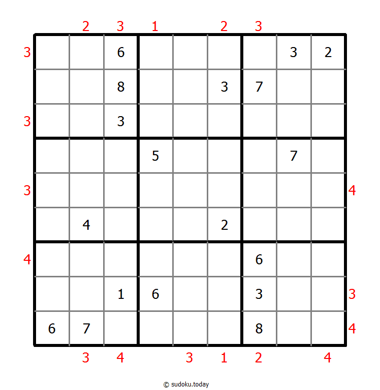 摩天大楼数独 #48720