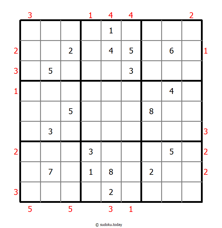 摩天大楼数独 #48722